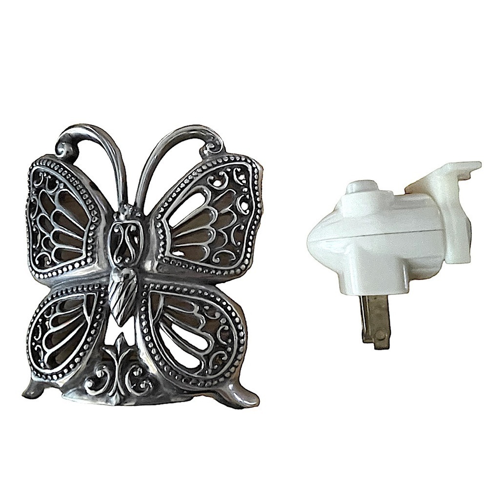 Brighton Silver Tone "Fly By Night" Butterfly Nightlight With Toggle Switch - Picture 5 of 9